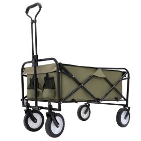 Collapsible Foldable Wagon Cart with strapping system Beach Wagon Utility Cart Utility Wagon Grocery Cart for for Camping Shopping Sports Gardein