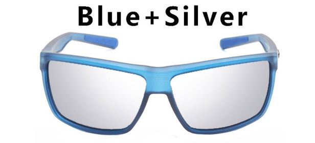 Rinconcito Brand Polarized Sunglasses Men Oversized Flexible Frame Square Male Sun Glasses For Driving Fish Goggle 580P (Frame Color: Without Packing, Lenses Color: C5)