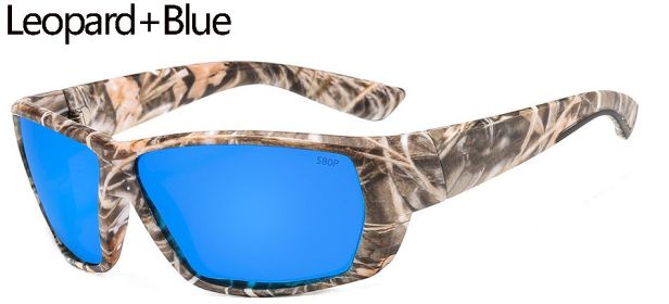 580P Tuna Alley Polarized Sunglasses Men Square Sunglasses For Men Fishing Eyewear Male Driving Sunglasses Oculos Travel Eyewear (Frame Color: Without Packing, Lenses Color: C12)