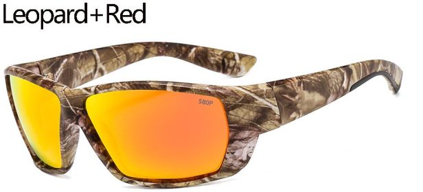 580P Tuna Alley Polarized Sunglasses Men Square Sunglasses For Men Fishing Eyewear Male Driving Sunglasses Oculos Travel Eyewear (Frame Color: With Packing, Lenses Color: C13)