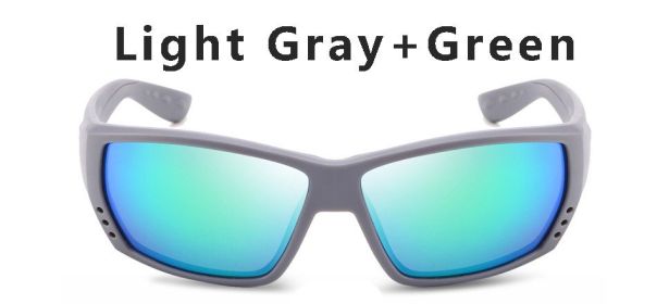 580P Tuna Alley Polarized Sunglasses Men Square Sunglasses For Men Fishing Eyewear Male Driving Sunglasses Oculos Travel Eyewear (Frame Color: Without Packing, Lenses Color: C7)
