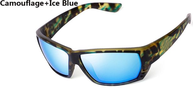 580P Tuna Alley Polarized Sunglasses Men Square Sunglasses For Men Fishing Eyewear Male Driving Sunglasses Oculos Travel Eyewear (Frame Color: Without Packing, Lenses Color: C9)