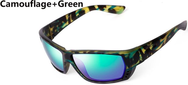 580P Tuna Alley Polarized Sunglasses Men Square Sunglasses For Men Fishing Eyewear Male Driving Sunglasses Oculos Travel Eyewear (Frame Color: Without Packing, Lenses Color: C8)