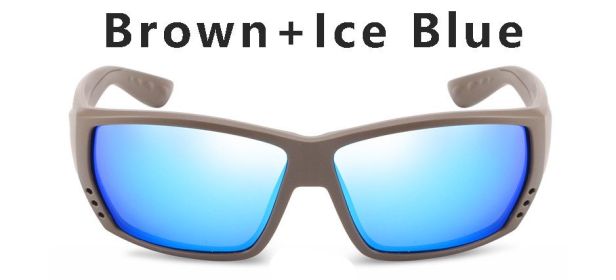 580P Tuna Alley Polarized Sunglasses Men Square Sunglasses For Men Fishing Eyewear Male Driving Sunglasses Oculos Travel Eyewear (Frame Color: Without Packing, Lenses Color: C6)