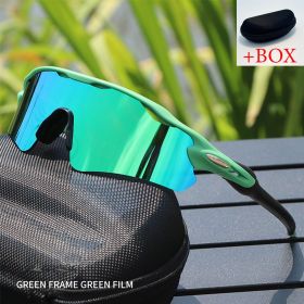 Sport Sunglasses Cycling Glasses +Box for Men Women TR90 Frame With HD Lens Anti-Glare For MTB Running Driving Fishing Men's (Lenses Color: C And Box)