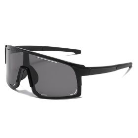 Sports Wrap Around Sunglasses For Women Men Large One Piece Sun Shades For Cycling Fishing Skiing Fashion Sun Glasses UV400 (Lenses Color: black black)